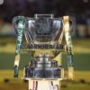 Oitavas da Copa do Brasil: Taça da Copa do Brasil no púlpito da final de 2021