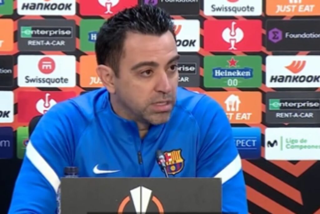 Treinador Xavi, do Barcelona