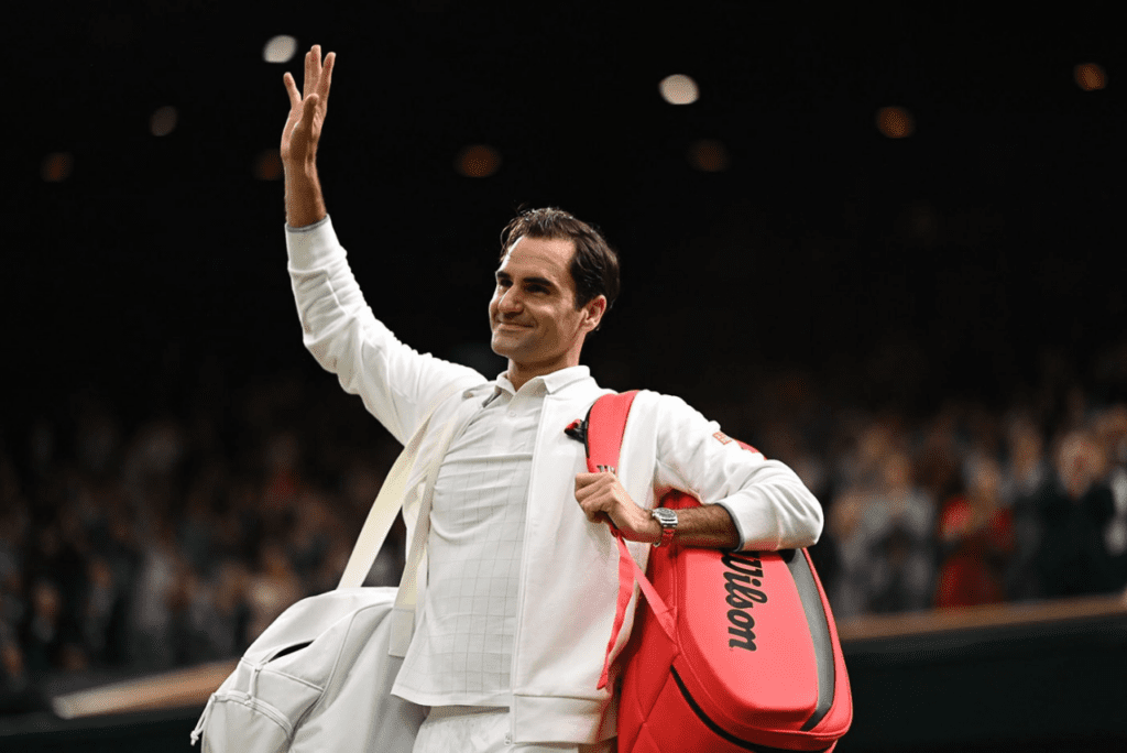 Tenista Roger Federer em Wimbledon