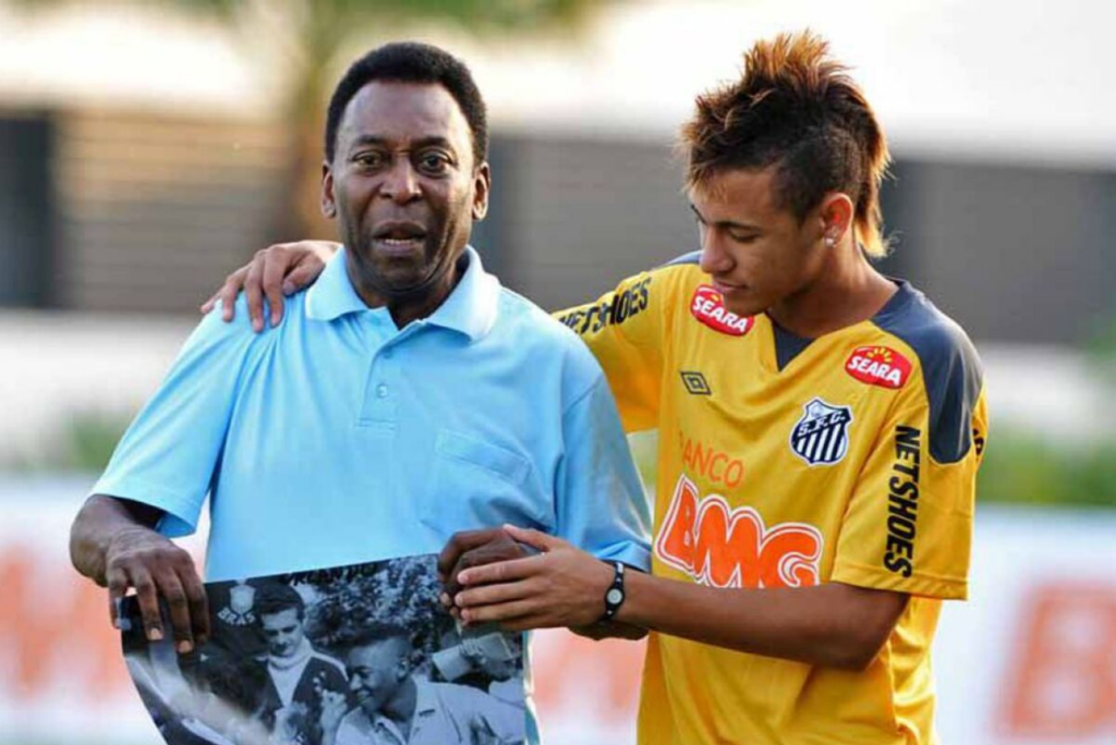 Velório de Pelé - Pelé e Neymar, no Santos