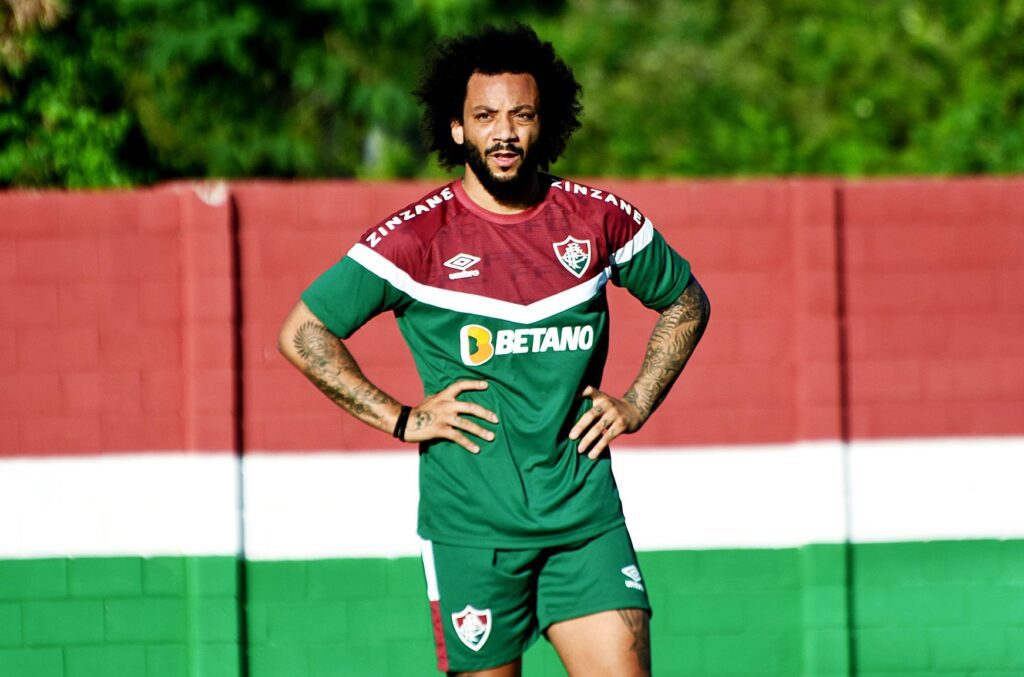 Marcelo treina: jogador faz primeira atividade em grupo. Foto: Mailson Santana / Fluminense FC