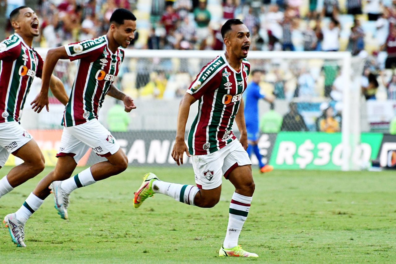 Fluminense vence o Athletico: Lima comemora gol pelo Fluminense contra o Athletico
