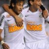 Goleadas de times brasileiros na Libertadores: Neymar e Ganso, na época, jogadores do Santos.