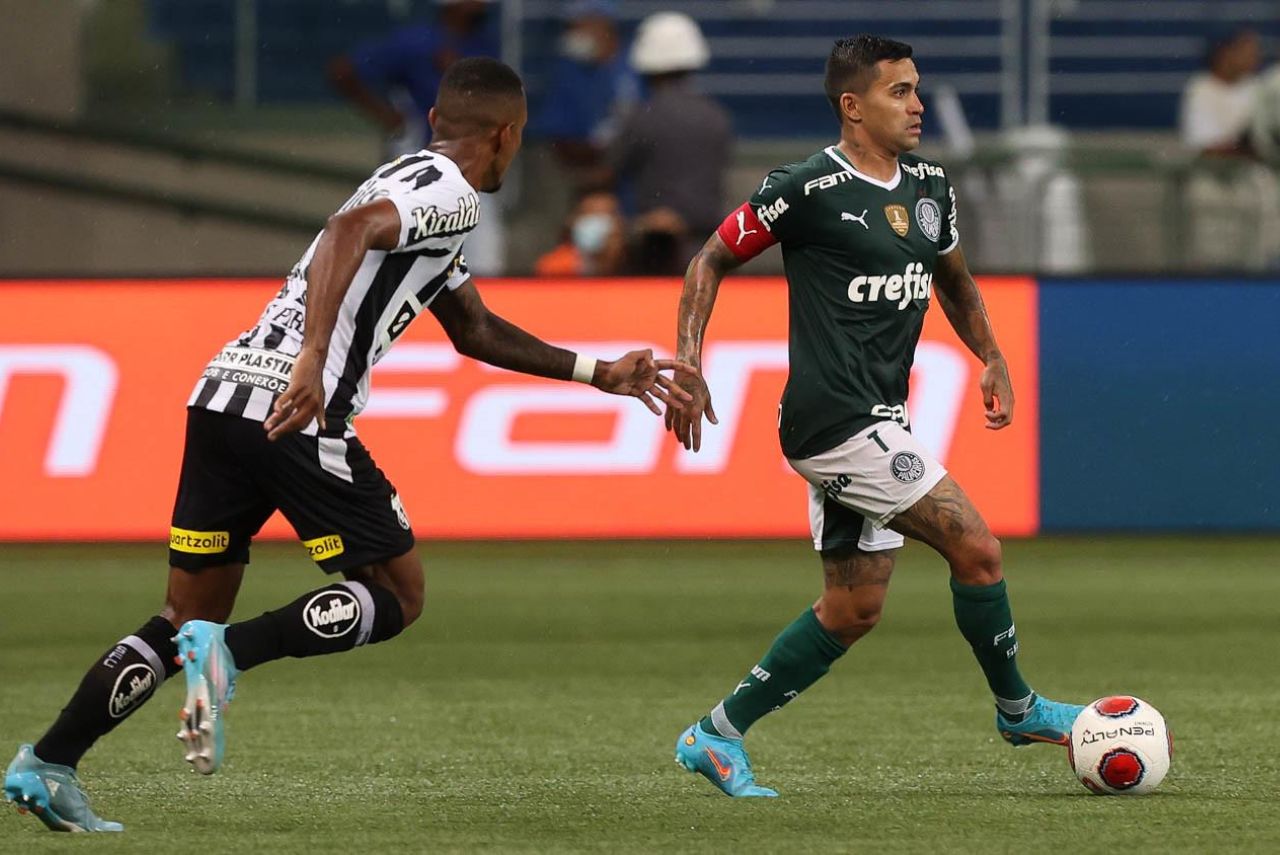 Lance do jogo Palmeiras x Santos no Paulistão 2022