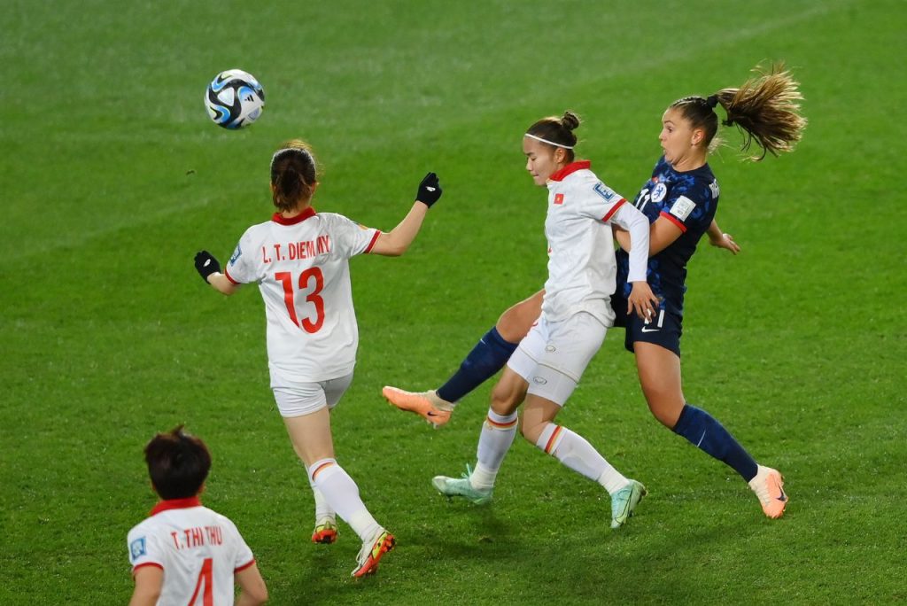 Lance do jogo Vietnã x Países Baixos da Copa do Mundo Feminina 2023