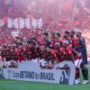 Elenco do Flamengo antes de jogo da Final da Copa do Brasil 2023