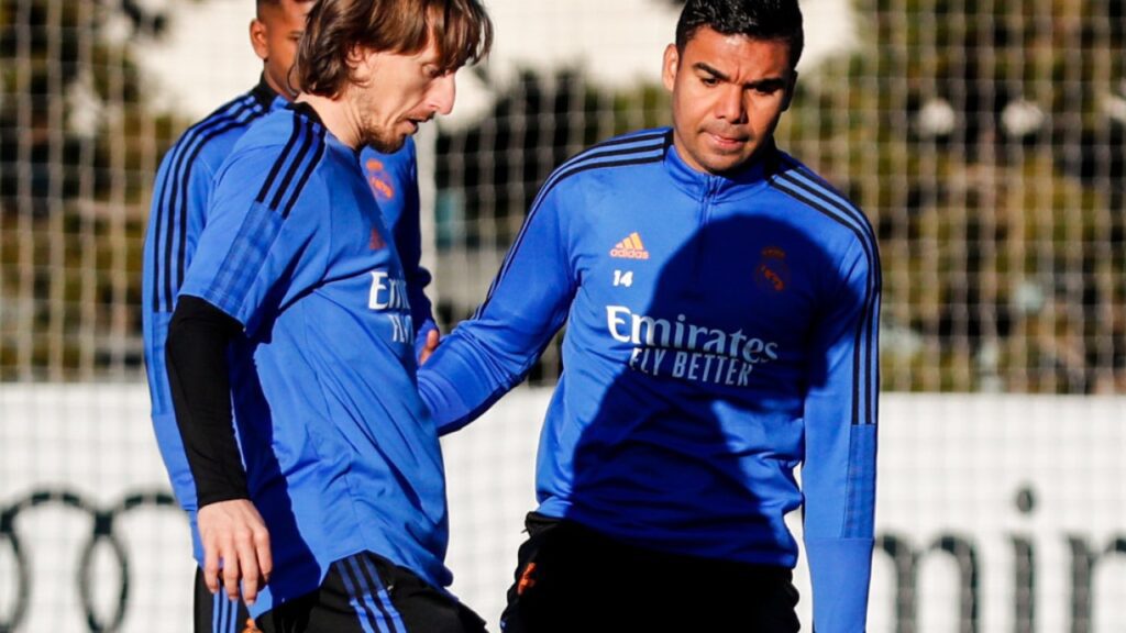 Casemiro e Modric, do Real Madrid