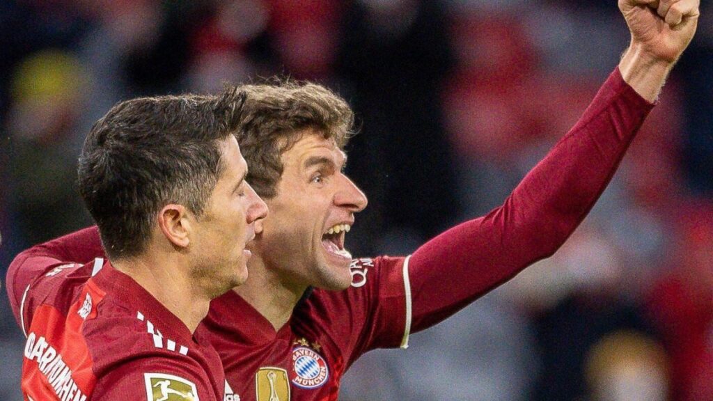 Muller e Lewandowski, do Bayern de Munique