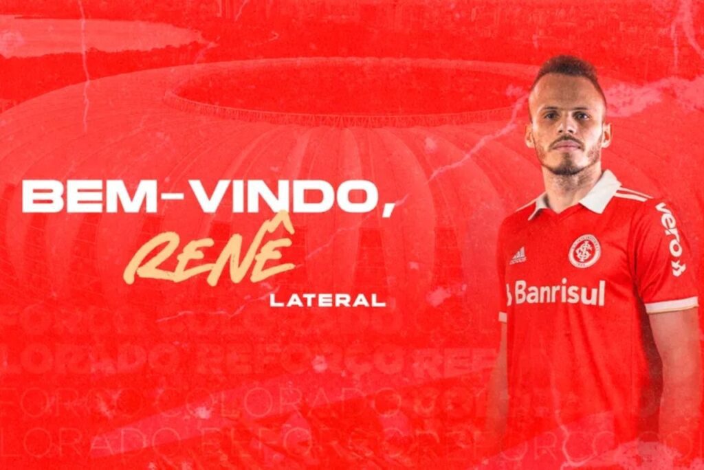 Renê, novo lateral esquerdo do Inter - Divulgação Internacional