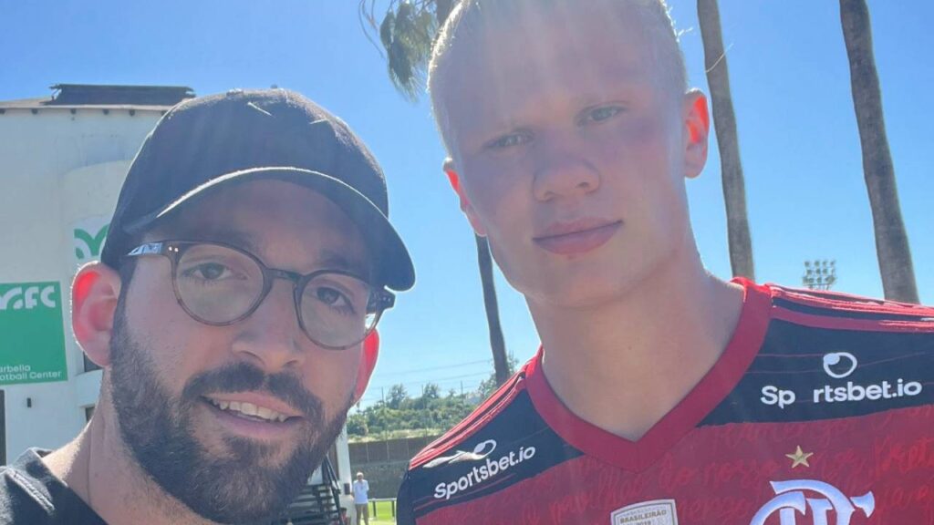 Haaland é fotografado com camisa do Flamengo e agita rubro-negros na internet