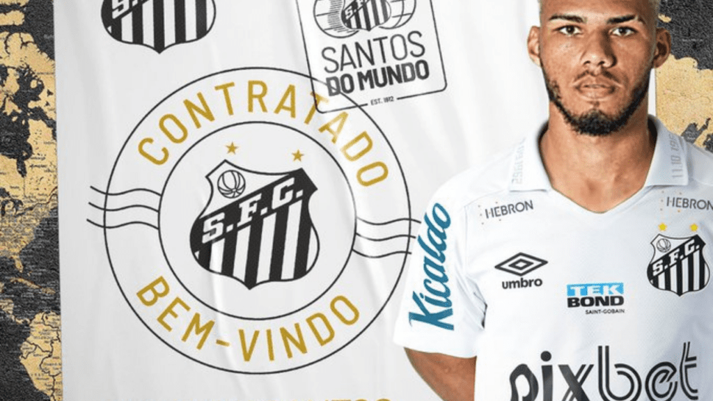 Lateral direito Nathan Santos, novo reforço do Santos