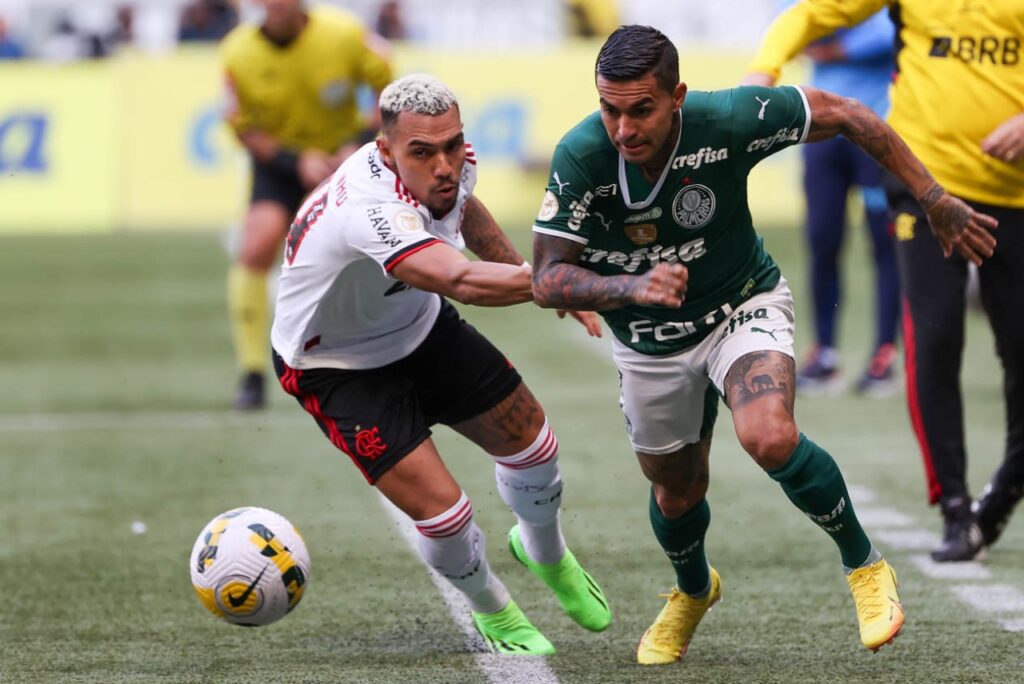 Dudu e Matheuzinho, em Palmeiras 1x1 Flamengo