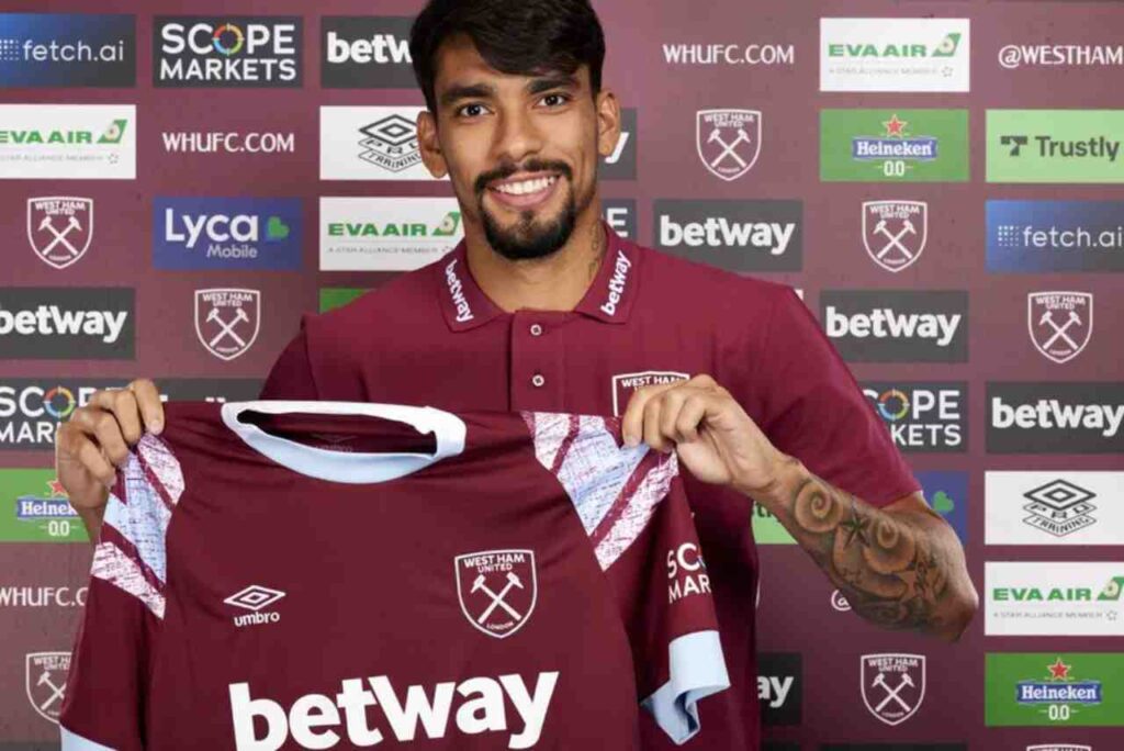 West Ham anuncia contratação de meio-campista da Seleção Brasileira