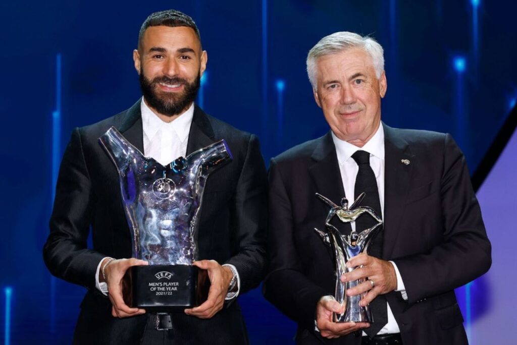 Real Madrid - Carlo Ancelotti e Karim Benzema