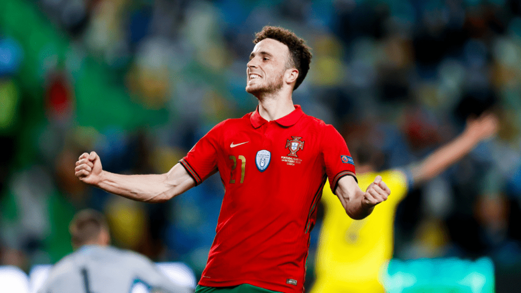 Atacante Diego Jota, da Seleção Portuguesa
