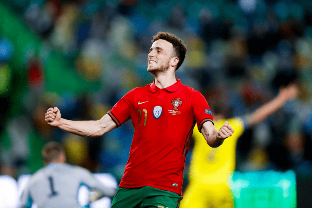 Atacante Diego Jota, da Seleção Portuguesa