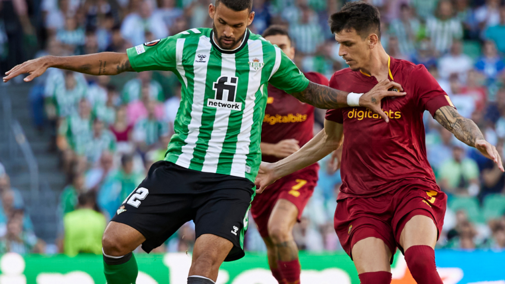 Atacante William José, do Real Betis, contra a Roma