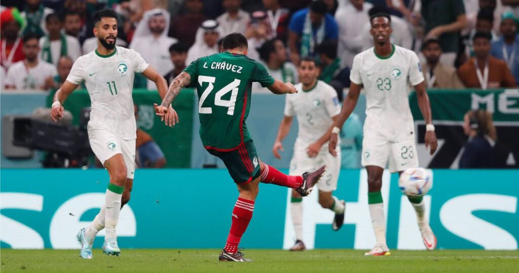 México vence a Arábia Saudita Foto: Divulgação