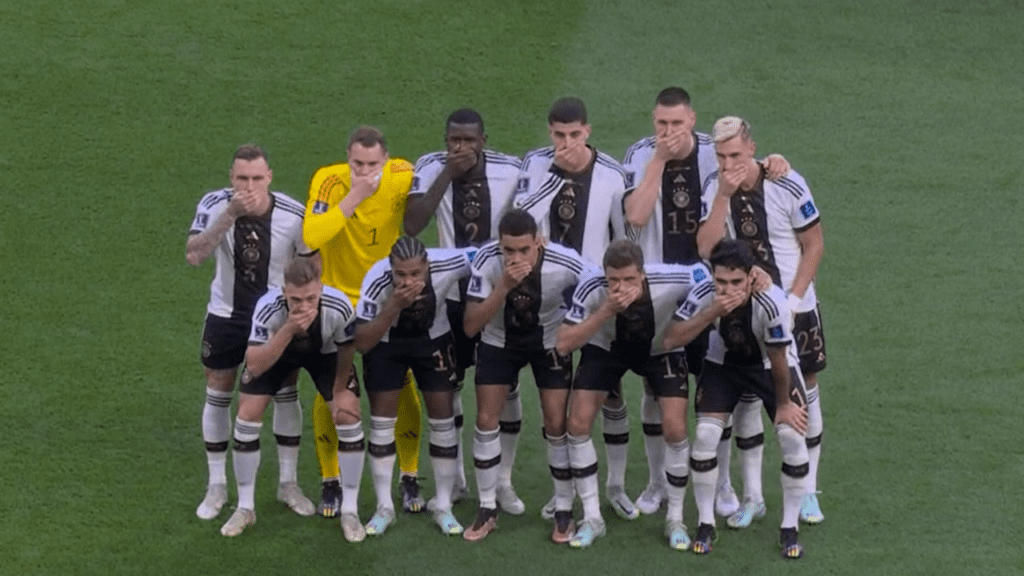 Protestos no futebol - Alemanha fez durante a Copa do Mundo