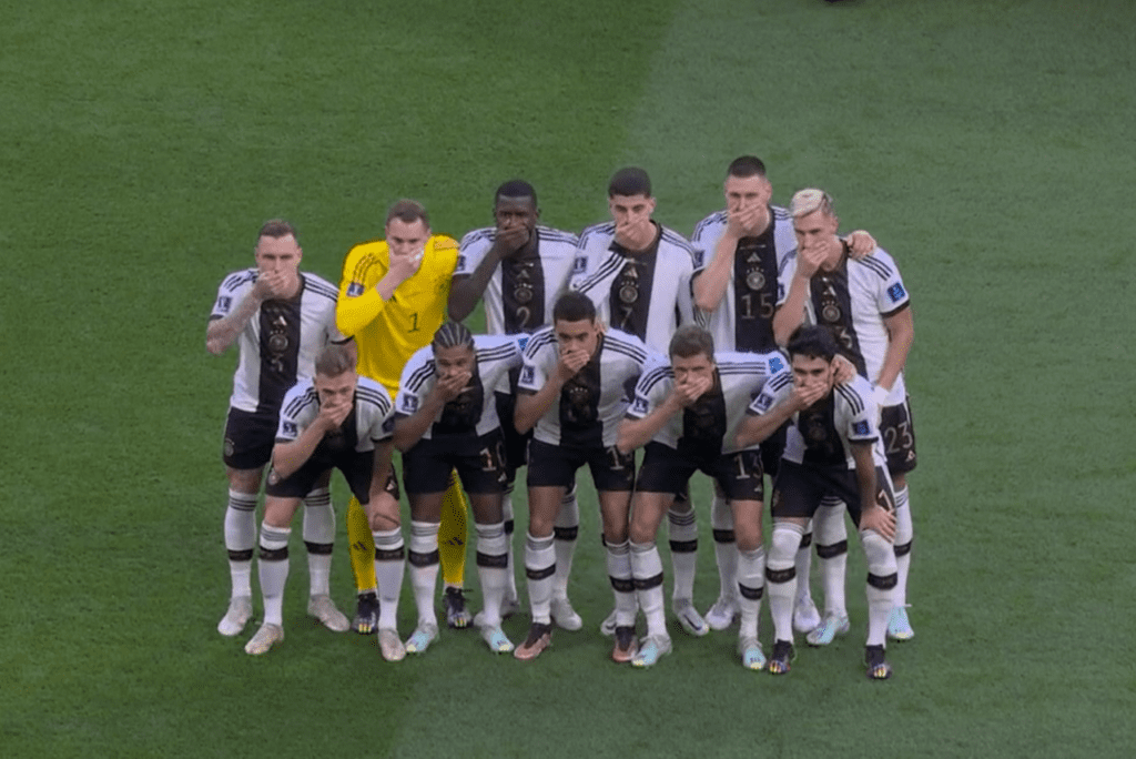 Protestos no futebol - Alemanha fez durante a Copa do Mundo