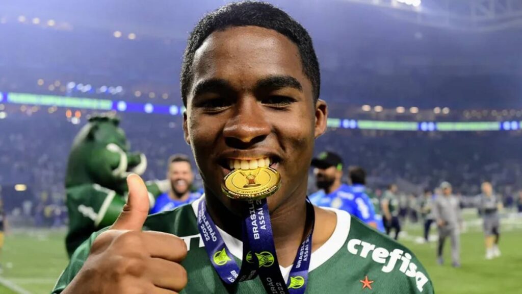 Endrick, atacante do Palmeiras