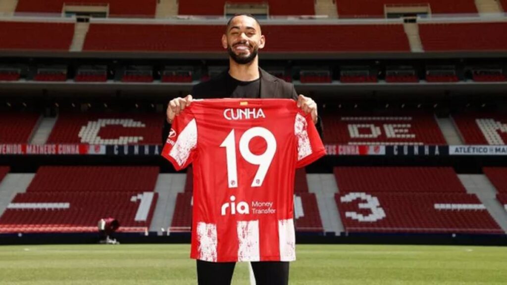 Atlético de Madrid fecha acordo de R$ 220 milhões e acerta venda de Matheus Cunha Foto: Divulgação