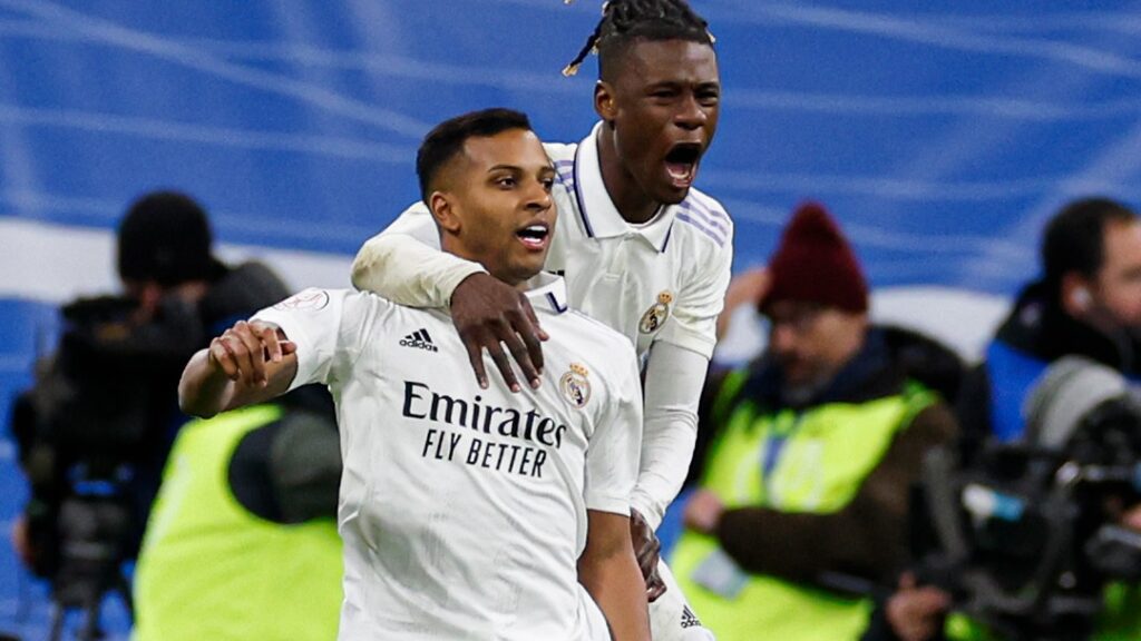 Rodrygo e Vini Jr. balançaram as redes na vitória do Real por 3x1