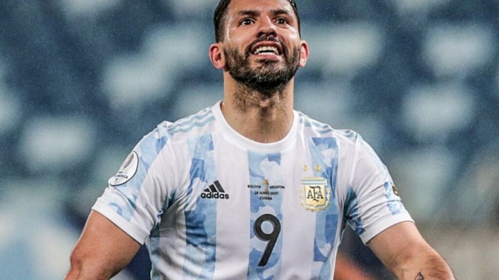 Atacante Kun Agüero na Seleção Argentina
