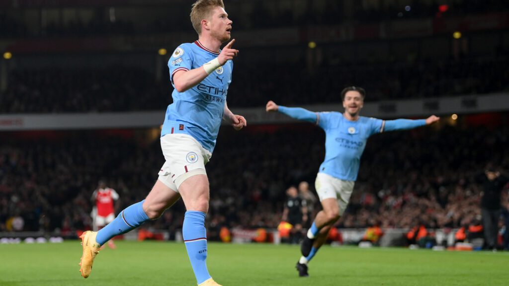 Manchester City vence o Arsenal com gols de De Bruyne e Grealish, em jogo válido pela Premier League 2022/23
