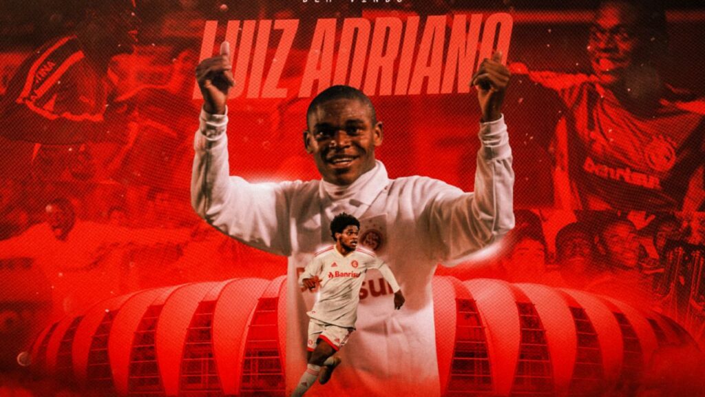 Anúncio de Luiz Adriano como reforço do Internacional