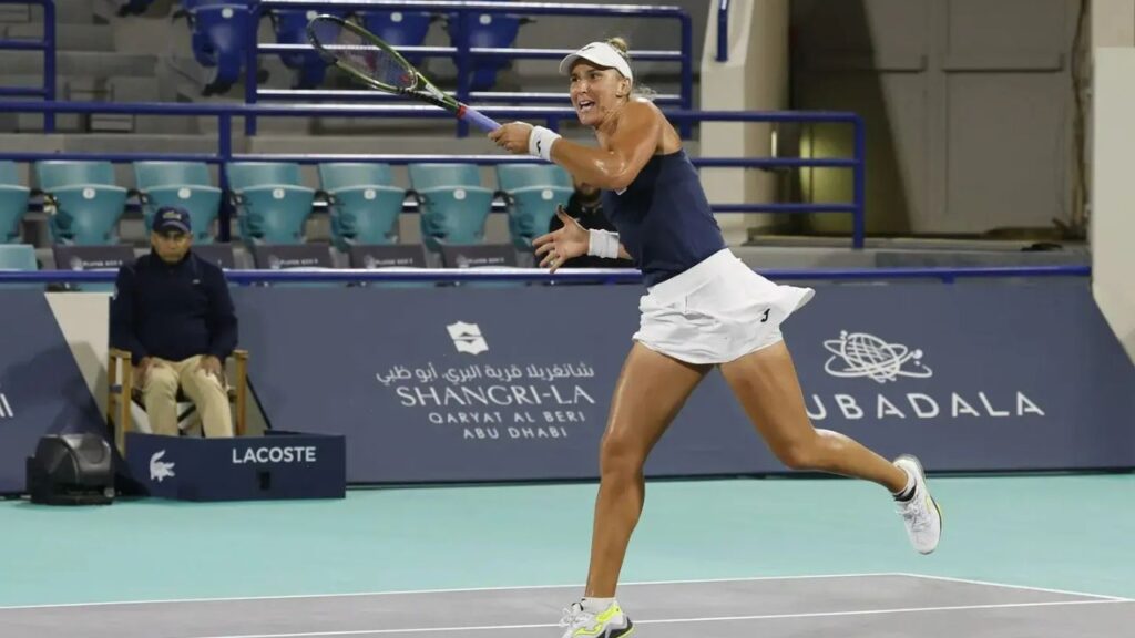 Bia Haddad Maia em jogo do WTA 500 de Abu Dhabi