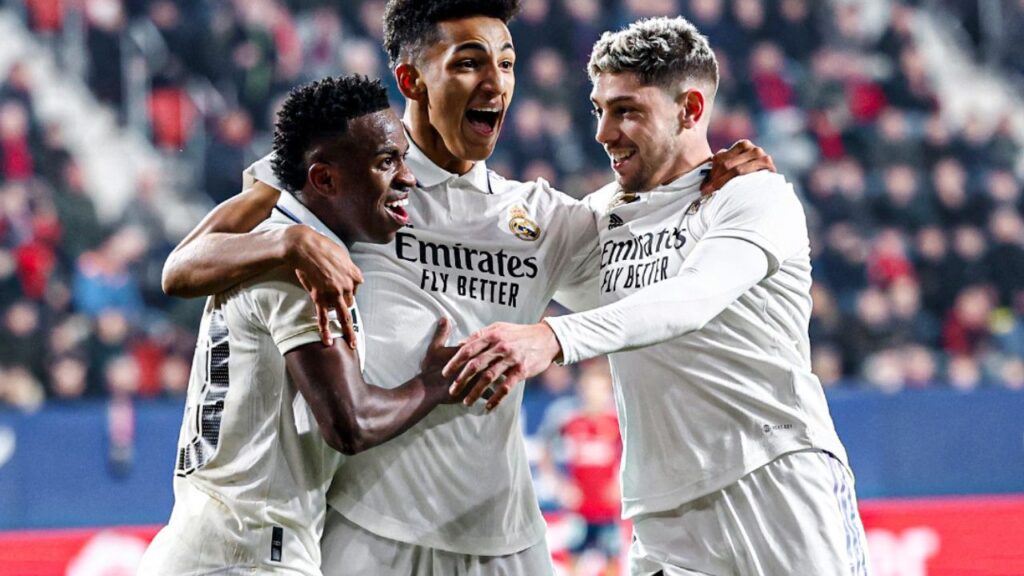 Real Madrid vence Osasuna - Vini Jr., Alvaro e Valverde em jogo do Real Madrid