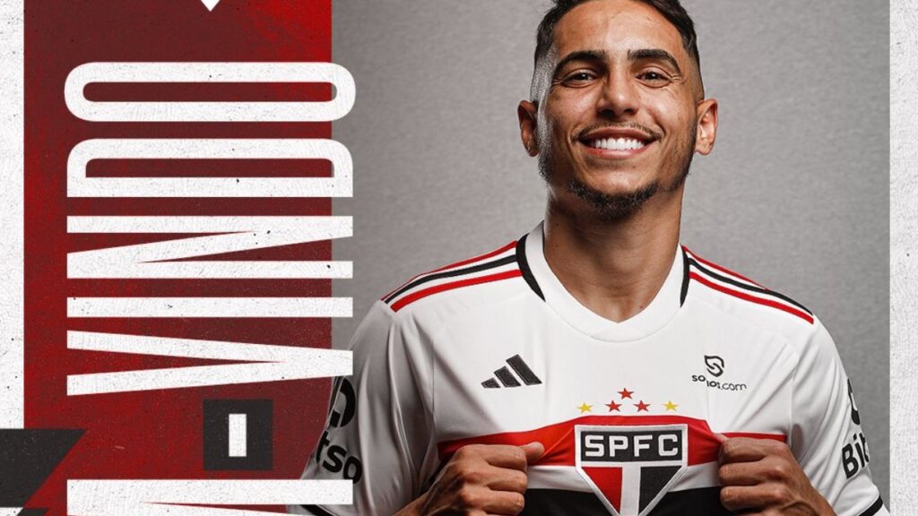 São Paulo anuncia Raí Ramos: Arte de anúncio de Raí Ramos como jogador do São Paulo