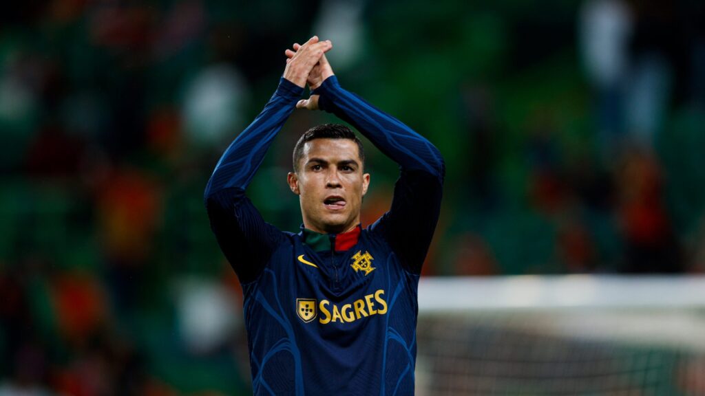 Portugal goleia Liechtenstein: Cristiano Ronaldo marcou dois gols na partida. Foto: Reprodução/Seleção de Portugal