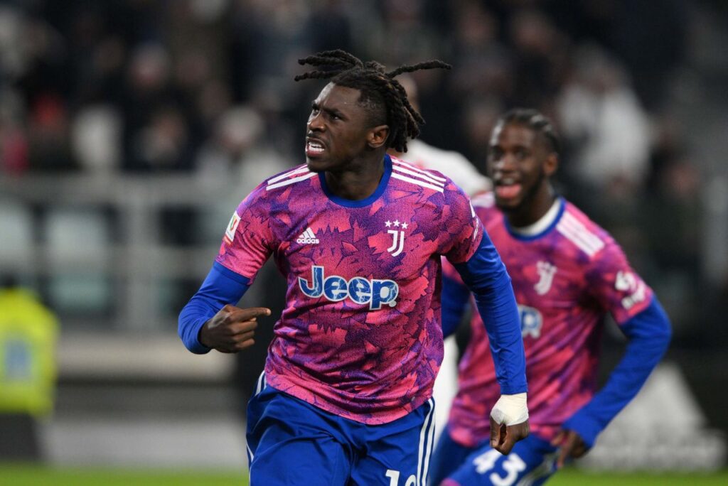 Juventus compra Moise Kean: Atacante Moise Kean comemora gol pela Juventus