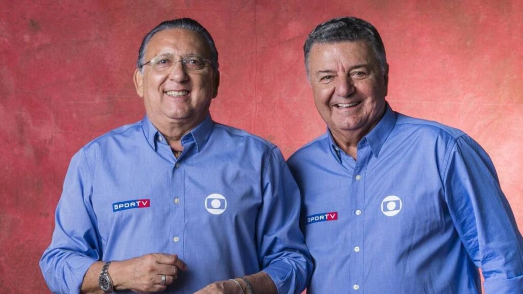 Galvão Bueno e Arnaldo Cezar Coelho formaram dupla nas transmissões da Globo