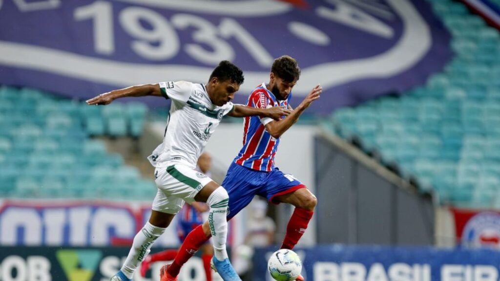 Lance do jogo Bahia x Goiás, no Brasileirão 2021