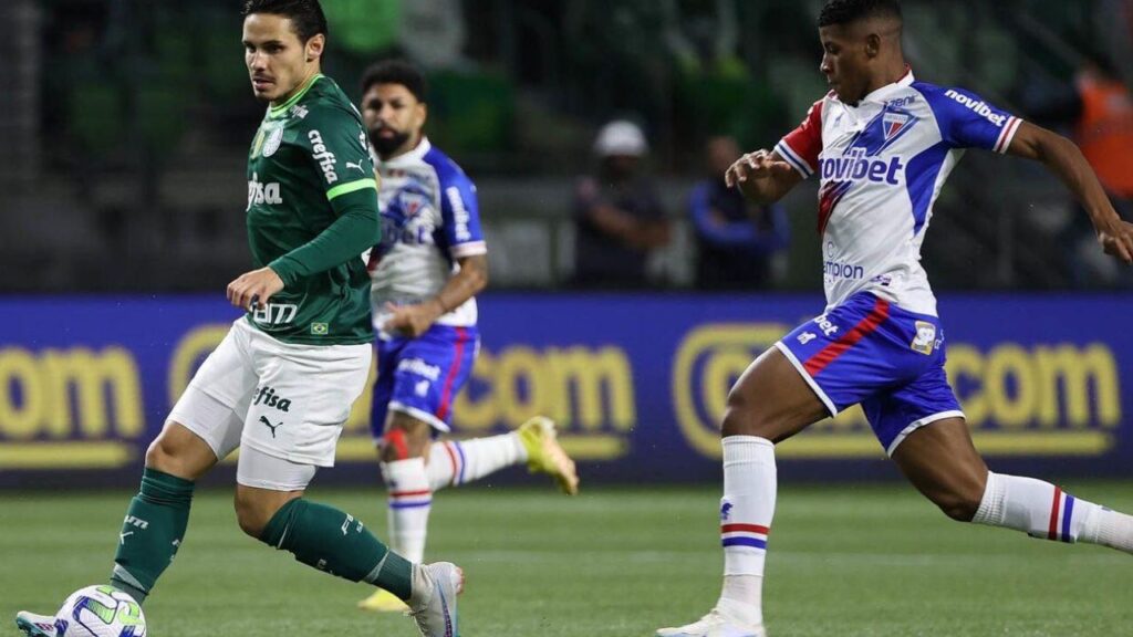 Fortaleza x Palmeiras: Lance do jogo Palmeiras x Fortaleza nas oitavas de final da Copa do Brasil 2023