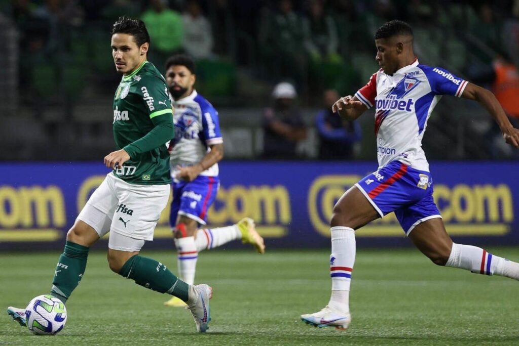 Fortaleza x Palmeiras: Lance do jogo Palmeiras x Fortaleza nas oitavas de final da Copa do Brasil 2023