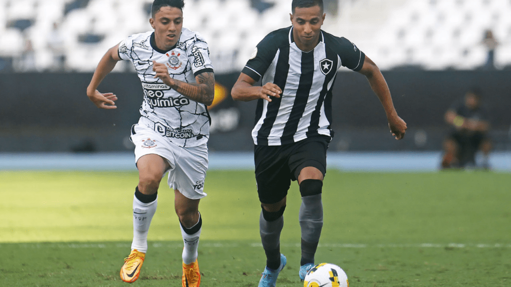 Lance do jogo Botafogo x Corinthians no Brasileirão 2022