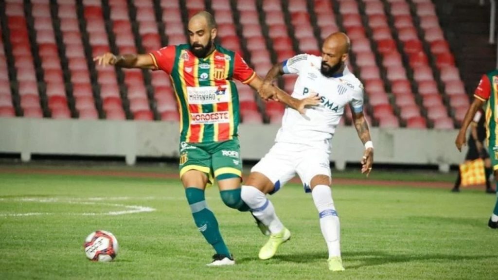 Lance do jogo Sampaio Corrêa x Avaí na Série B 2021