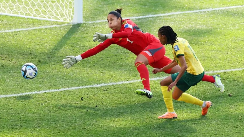 Lance do jogo Argentina x África do Sul na Copa do Mundo Feminina
