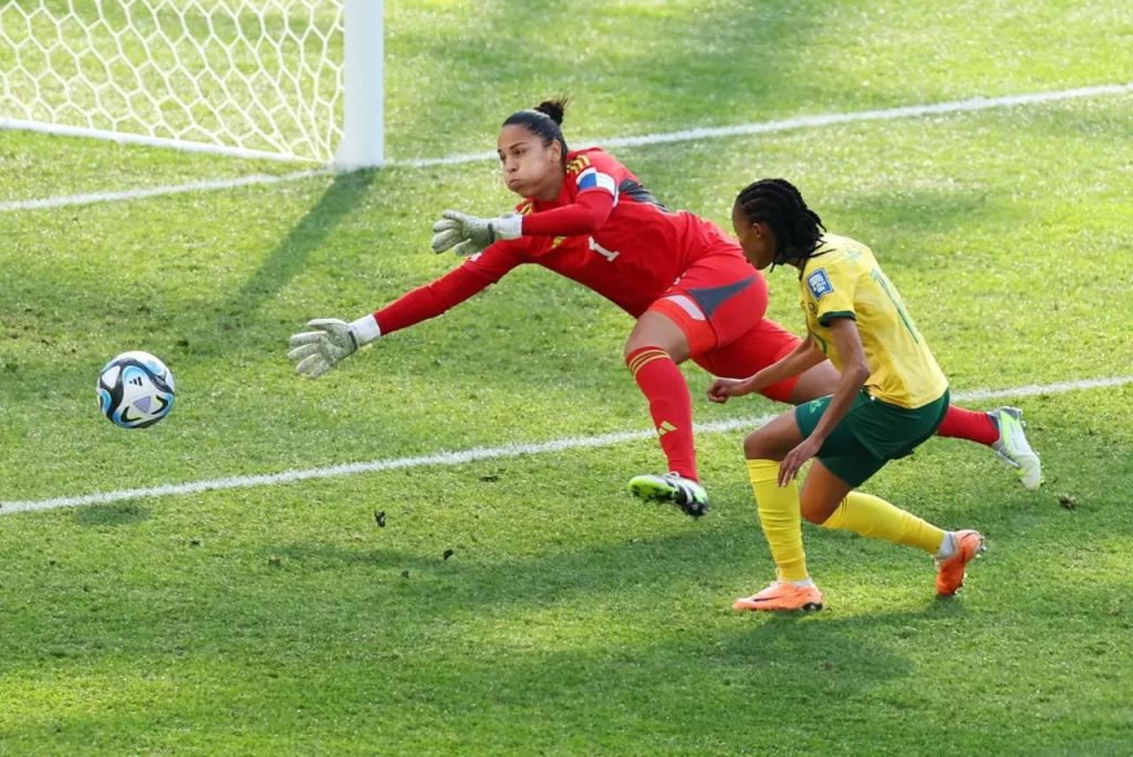 Lance do jogo Argentina x África do Sul na Copa do Mundo Feminina