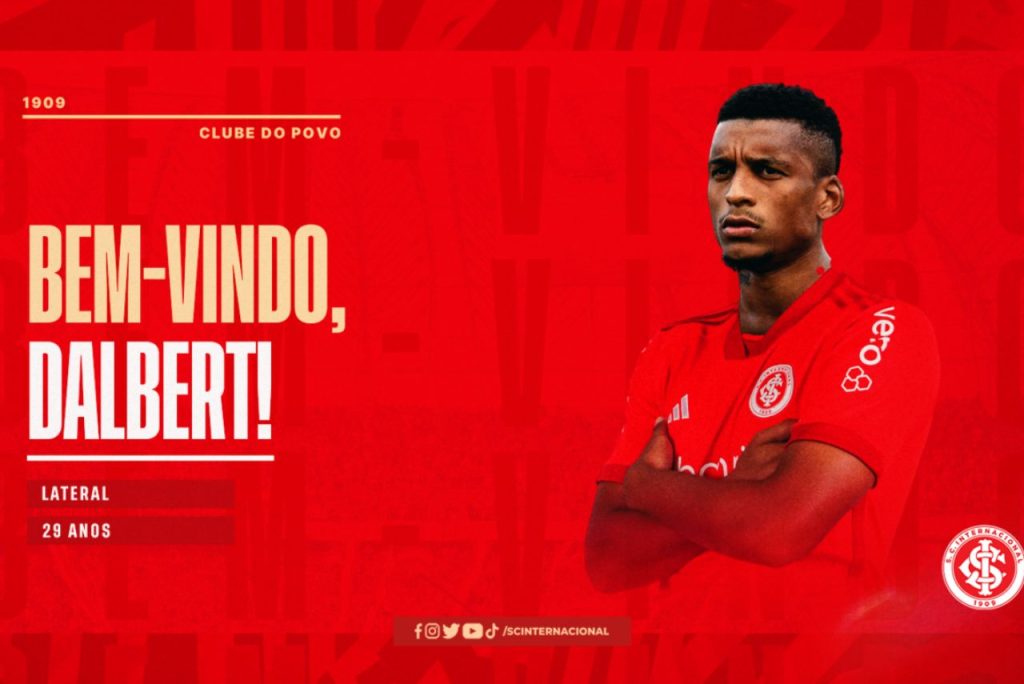 Anúncio do lateral-esquerdo Dalbert no Internacional