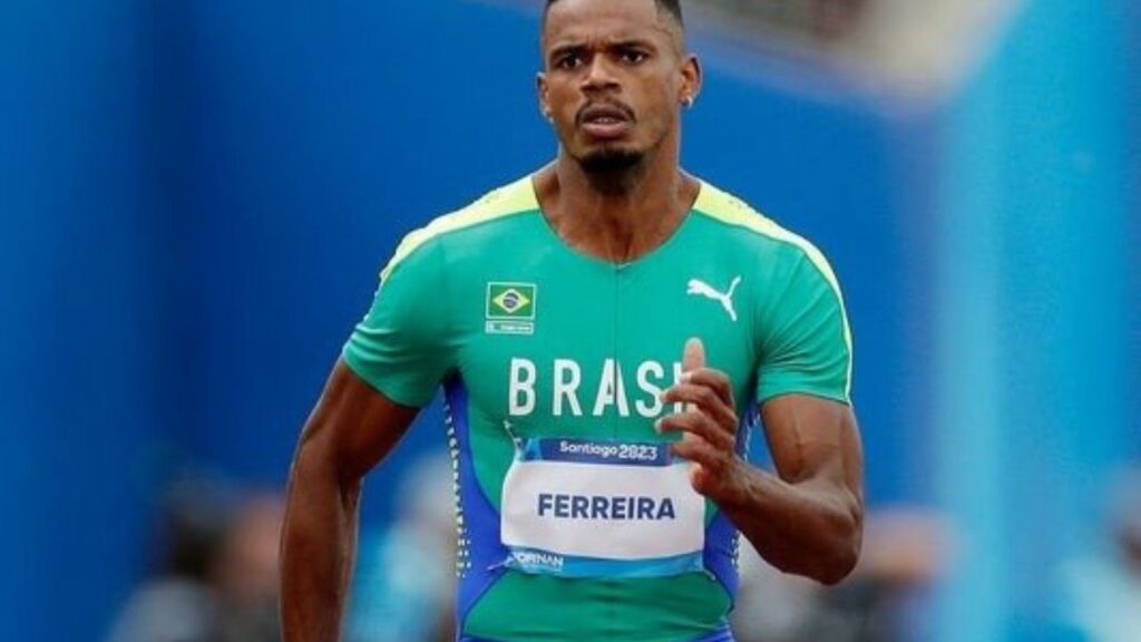 Decatleta José Fernando Ferreira Balotelli em prova do atletismo no Pam-Americano Santiago 2023